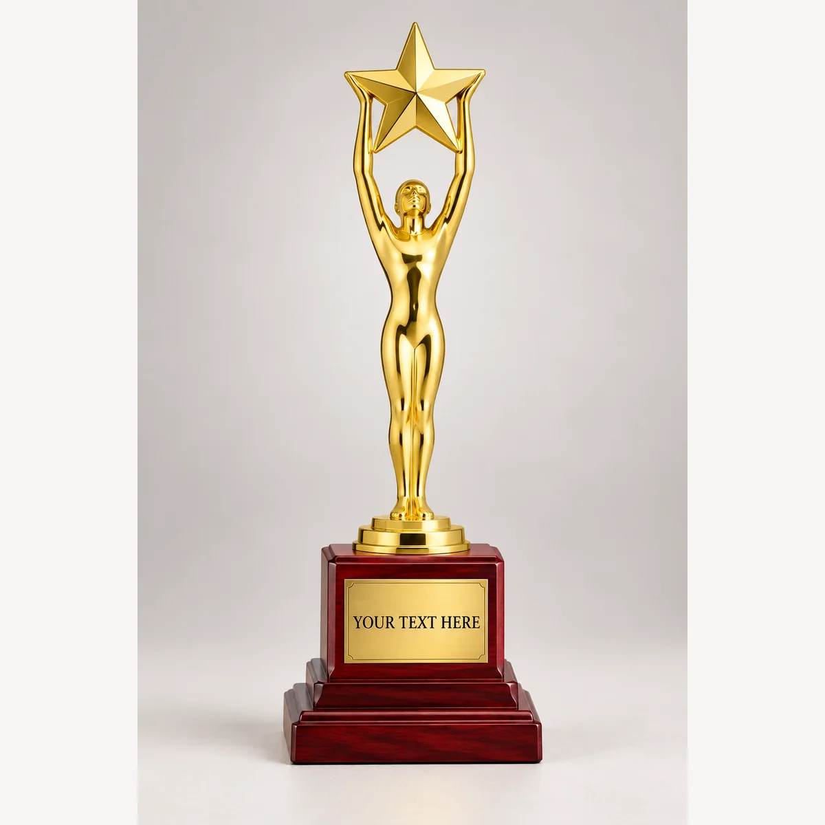 Gold Victory Figure Star Trophy
